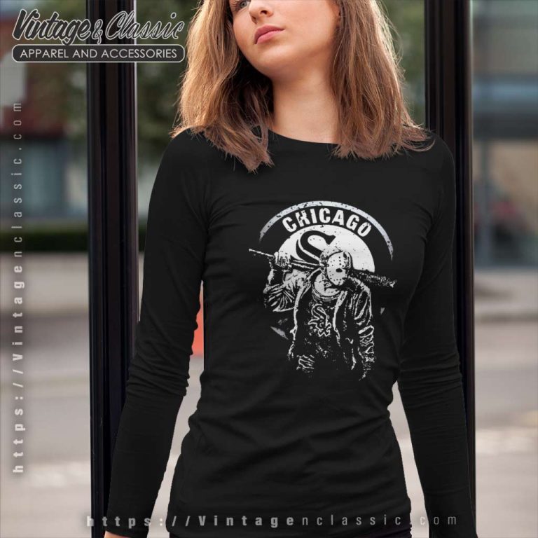 Halloween Jason Voorhees Chicago White Sox Long Sleeve Tee Halloween Jason Voorhees Chicago White Sox Long Sleeve Tee