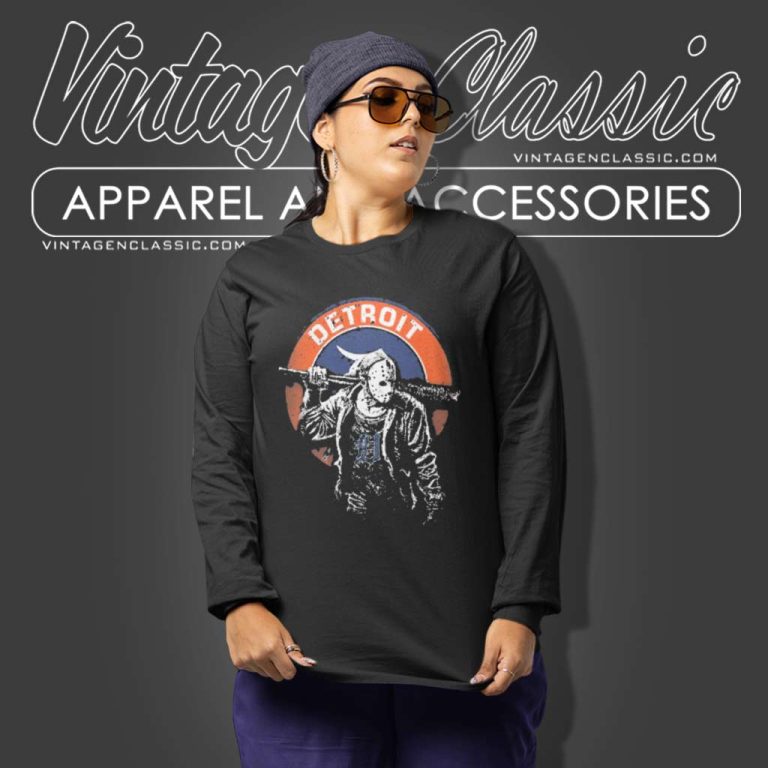 Halloween Jason Voorhees Detroit Tigers Long Sleeve Tee Halloween Jason Voorhees Detroit Tigers Long Sleeve Tee
