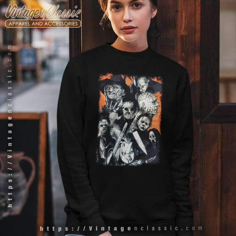 Halloween Killer Squad Freddy Jason Chucky Sweatshirt Halloween Killer Squad Freddy Jason Chucky Sweatshirt