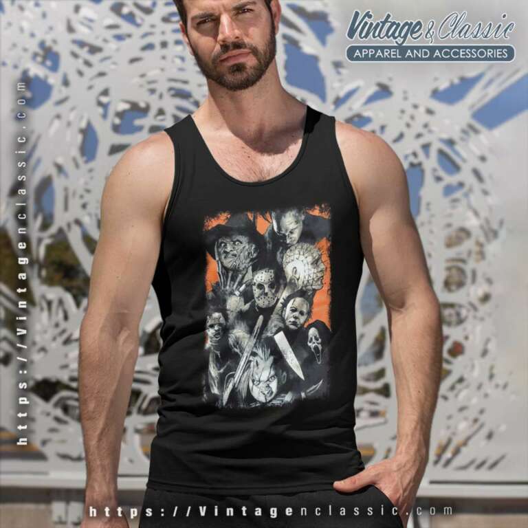 Halloween Killer Squad Freddy Jason Chucky Tank Top Racerback Halloween Killer Squad Freddy Jason Chucky Tank Top Racerback