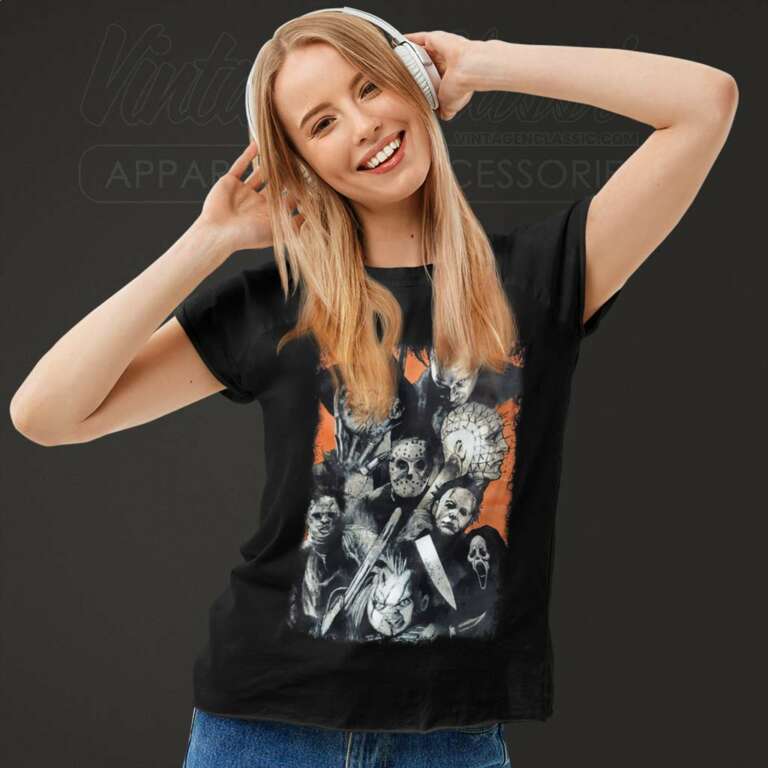 Halloween Killer Squad Freddy Jason Chucky Women TShirt Halloween Killer Squad Freddy Jason Chucky Women TShirt