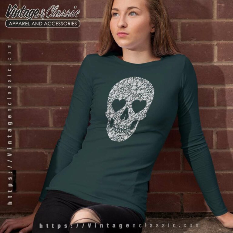 Halloween Heart Skull Long Sleeve Tee Halloween Heart Skull Long Sleeve Tee