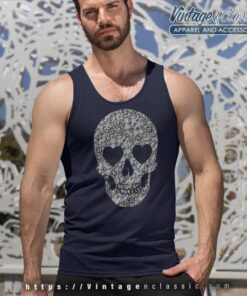 Halloween Heart Skull Tank Top Racerback