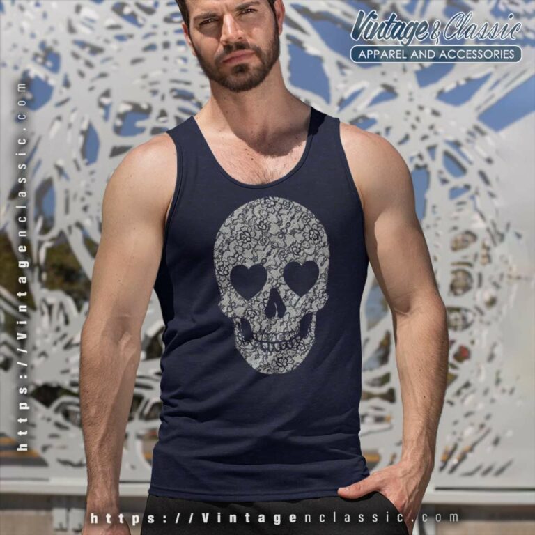 Halloween Heart Skull Tank Top Racerback Halloween Heart Skull Tank Top Racerback
