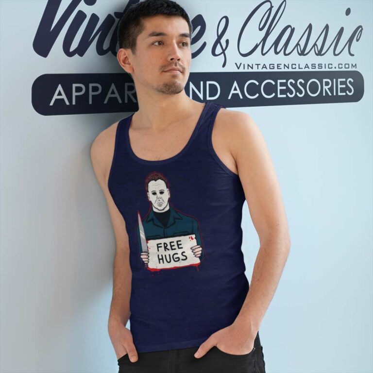 Halloween Michael Myers Free Hugs Tank Top Racerback Halloween Michael Myers Free Hugs Tank Top Racerback