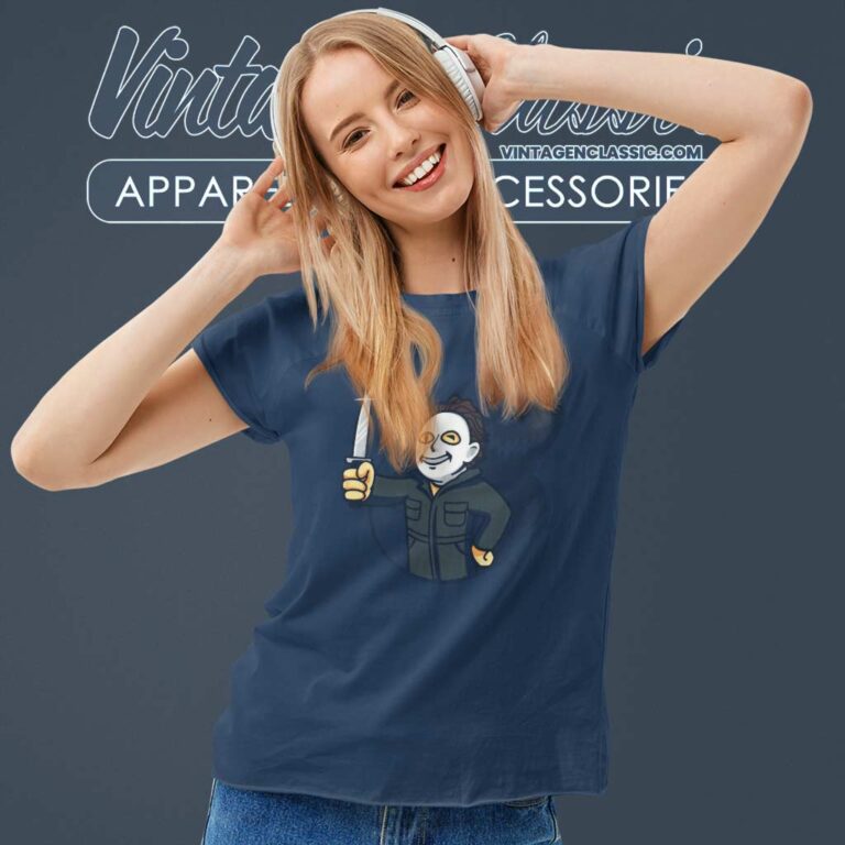 Halloween Michael Myers Slasher Horror Gamer Women TShirt Halloween Michael Myers Slasher Horror Gamer Women TShirt