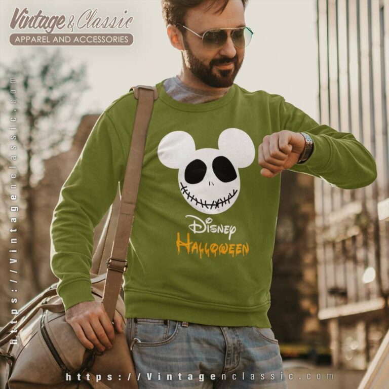Halloween Mickey Disney Jack Skellington Sweetshirt Halloween Mickey Disney Jack Skellington Sweetshirt