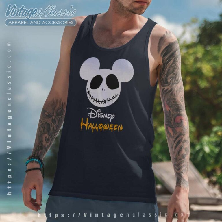 Halloween Mickey Disney Jack Skellington Tanktop Halloween Mickey Disney Jack Skellington Tanktop