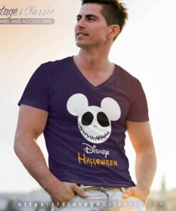 Halloween Mickey Disney Jack Skellington Vneck