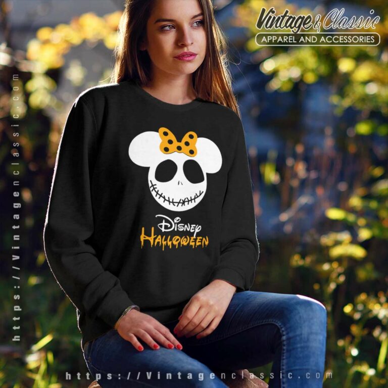 Halloween Minnie Disney Jack Skellington Sweatshirt Halloween Minnie Disney Jack Skellington Sweatshirt