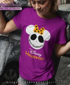 Halloween Minnie Disney Jack Skellington Women TShirt