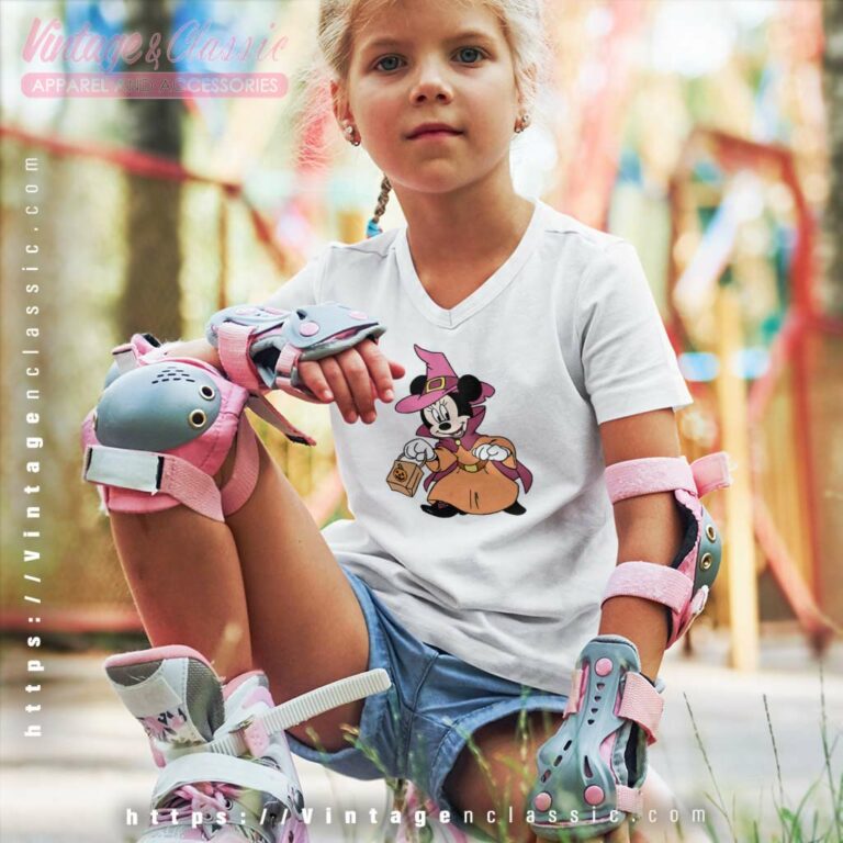 Halloween Minnie Trick Or Treat kids Vneck Halloween Minnie Trick Or Treat kids Vneck