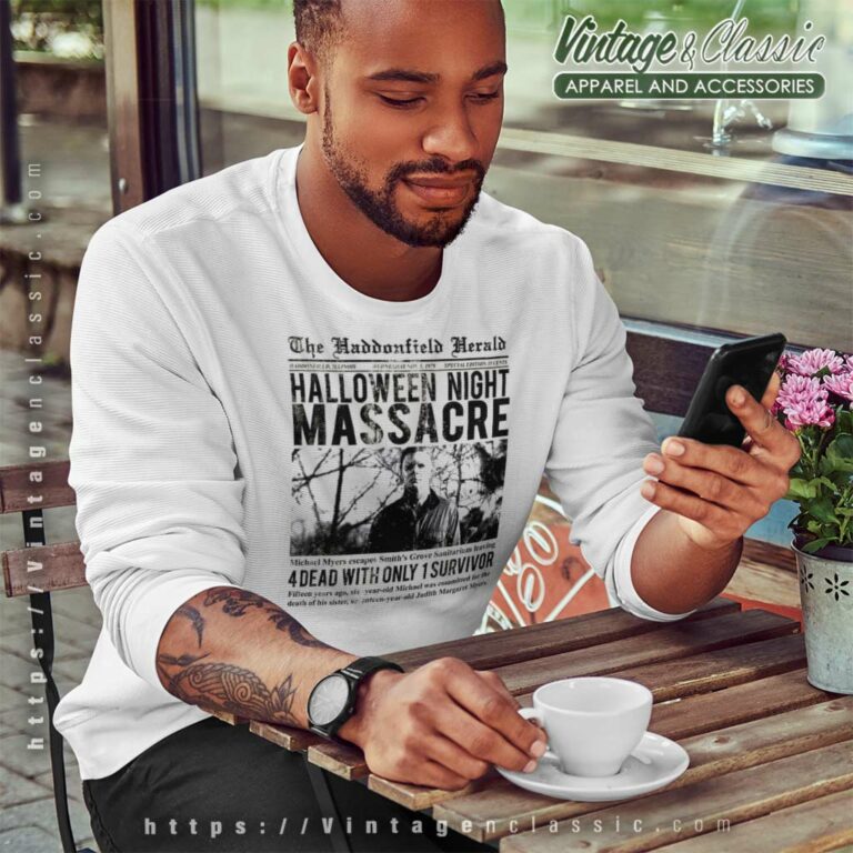 Halloween Myers The Haddonfield Herald Sweatshirt Halloween Myers The Haddonfield Herald Sweatshirt