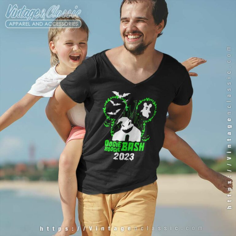 Halloween Oogie Boogie Bash Mickey V Neck TShirt Halloween Oogie Boogie Bash Mickey V Neck TShirt