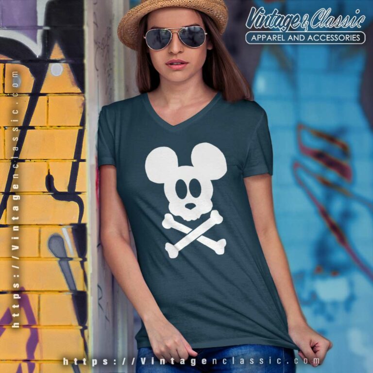 Halloween Skull Bones Skeleton Mickey V Neck TShirt Halloween Skull Bones Skeleton Mickey V Neck TShirt