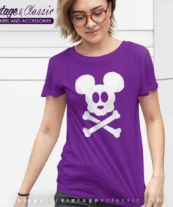 Halloween Skull Bones Skeleton Mickey Women TShirt
