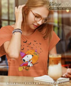 Halloween Snoopy And Woodstock Women TShirt