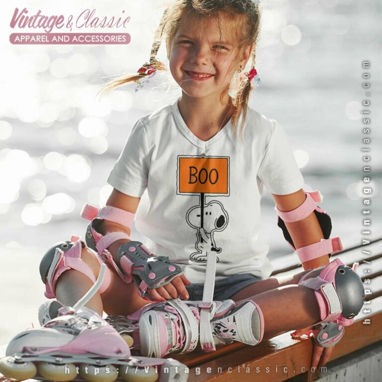 Halloween Snoopy Boo Peanuts Gang kids Vneck Halloween Snoopy Boo Peanuts Gang kids Vneck