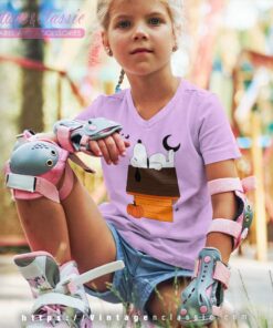 Halloween Snoopy House With Pumpkin kids Vneck