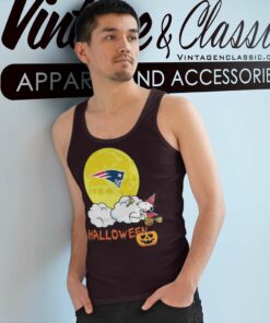 Halloween Snoopy New England Patriots Tank Top Racerback