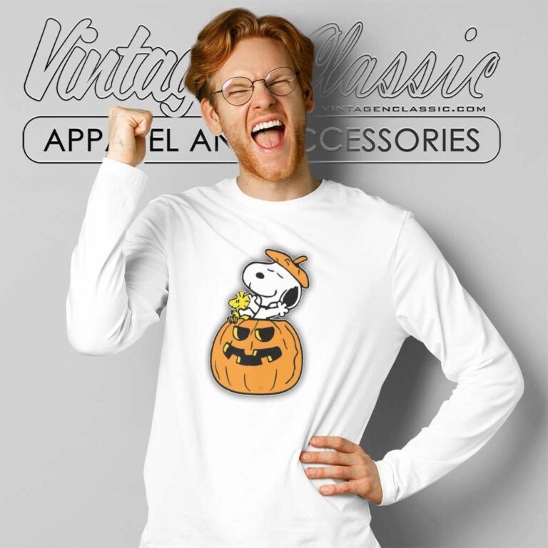 Halloween Snoopy Pumpkin Shirt Bumper Long Sleeve Tee Halloween Snoopy Pumpkin Shirt Bumper Long Sleeve Tee