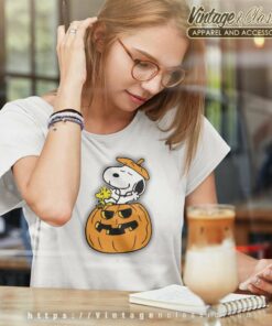Halloween Snoopy Pumpkin Shirt Bumper Women TShirt