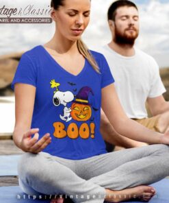 Halloween Snoopy Shirt Woodstock Boo V Neck TShirt
