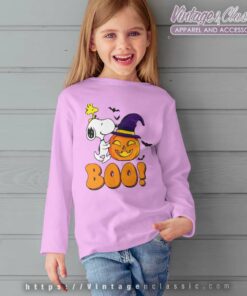 Halloween Snoopy Shirt Woodstock Boo kids Longsleeves