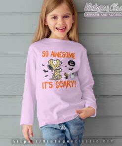 Halloween Snoopy So Awesome Its Scary kids Longsleeves
