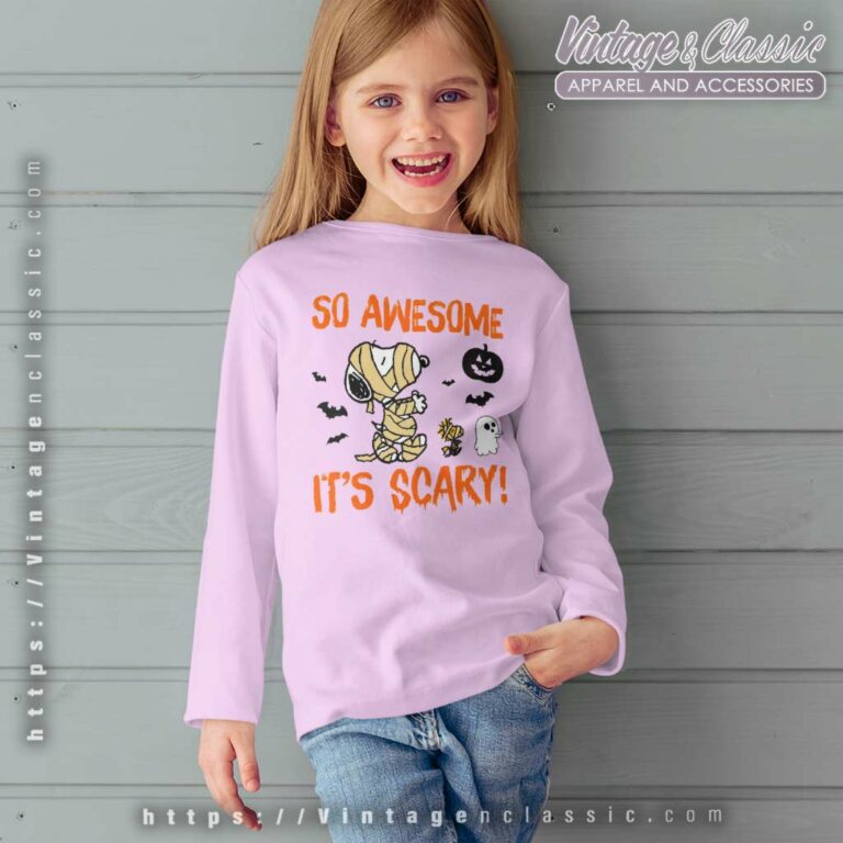 Halloween Snoopy So Awesome Its Scary kids Longsleeves Halloween Snoopy So Awesome Its Scary kids Longsleeves