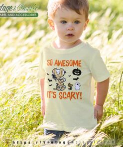Halloween Snoopy So Awesome Its Scary kids Tshirt