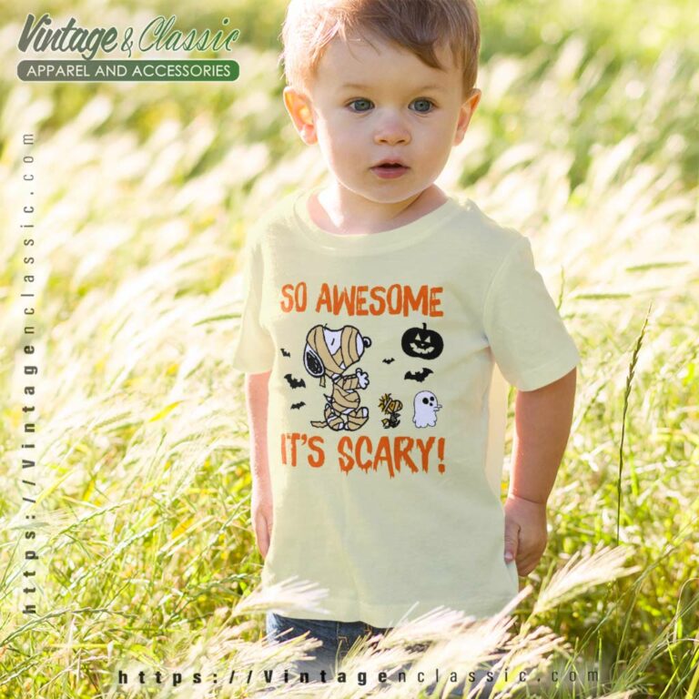 Halloween Snoopy So Awesome Its Scary kids Tshirt Halloween Snoopy So Awesome Its Scary kids Tshirt
