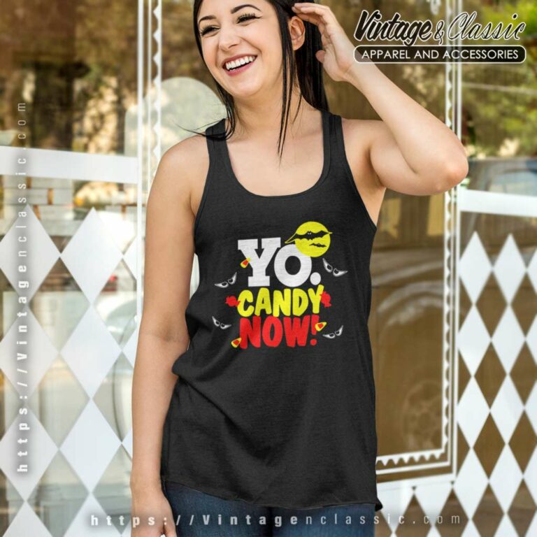 Halloween Yo Candy Now Tank Top Racerback Halloween Yo Candy Now Tank Top Racerback