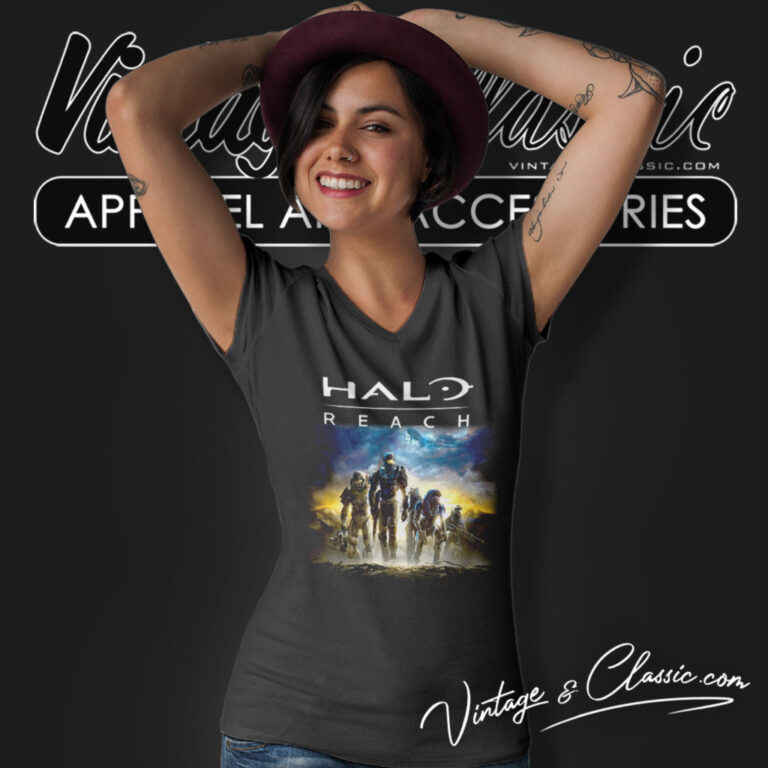 Halo Reach Video Game V Neck TShirt Halo Reach Video Game V Neck TShirt