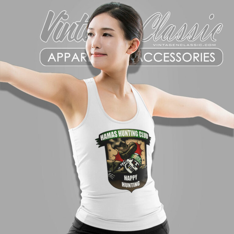 Hamas Hunting Club Happy Hunting Tank Top Racerback Hamas Hunting Club Happy Hunting Tank Top Racerback