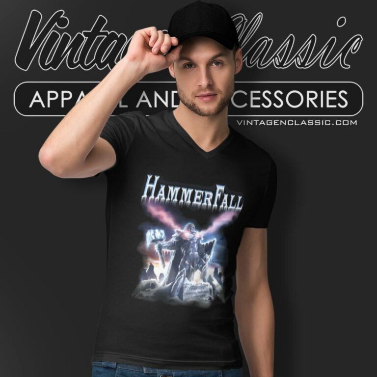 Hammerfall Chapter V V Neck TShirt Hammerfall Chapter V V Neck TShirt