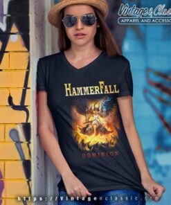 Hammerfall Dominion V Neck TShirt