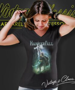 Hammerfall Hammer High V Neck TShirt