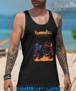 Hammerfall Shirt Crimson Thunder 20th Anniversary Tank Top Racerback