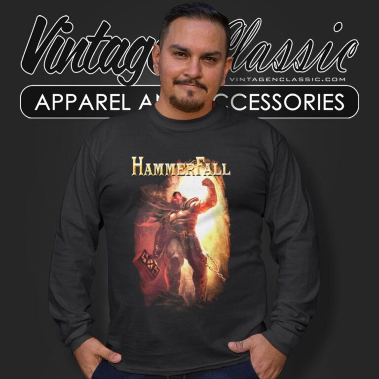 Hammerfall Shirt Dethrone And Defy Long Sleeve Tee Hammerfall Shirt Dethrone And Defy Long Sleeve Tee