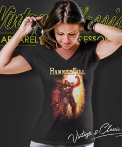 Hammerfall Shirt Dethrone And Defy 5 Hammerfall Shirt Dethrone And Defy V Neck TShirt