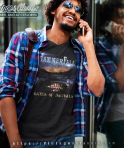 Hammerfall Shirt Gates Of Dalhalla V Neck TShirt