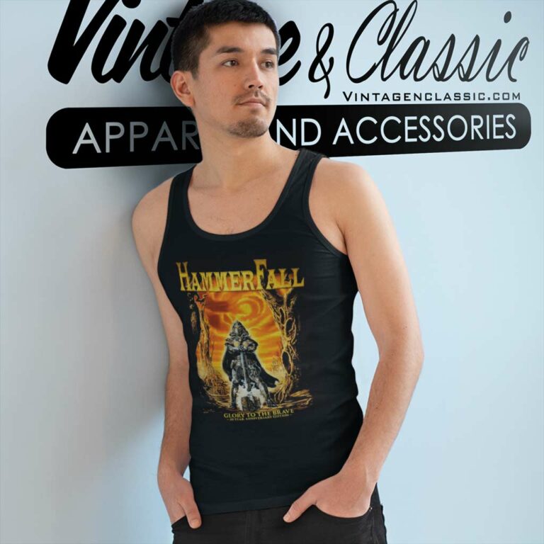 Hammerfall Shirt Glory To The Brave Tank Top Racerback Hammerfall Shirt Glory To The Brave Tank Top Racerback