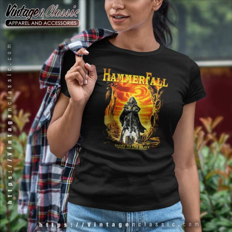 Hammerfall Shirt Glory To The Brave Women TShirt Hammerfall Shirt Glory To The Brave Women TShirt