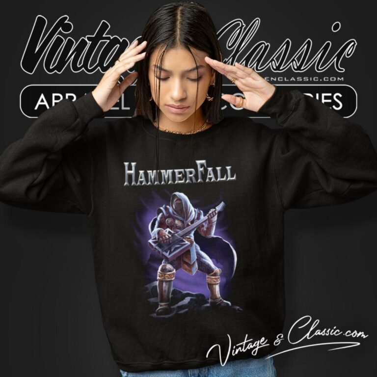 Hammerfall Shirt Hector With Guitar Sweatshirt Hammerfall Shirt Hector With Guitar Sweatshirt