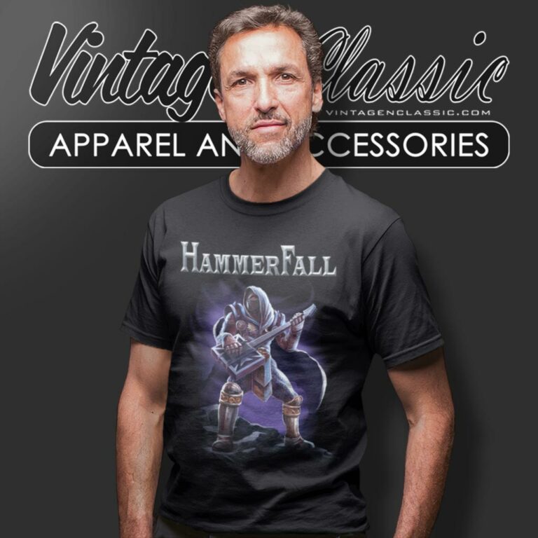 Hammerfall Shirt Hector With Guitar T Shirt Hammerfall Shirt Hector With Guitar T Shirt