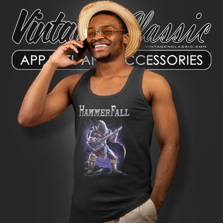 Hammerfall Shirt Hector With Guitar Tank Top Racerback Hammerfall Shirt Hector With Guitar Tank Top Racerback