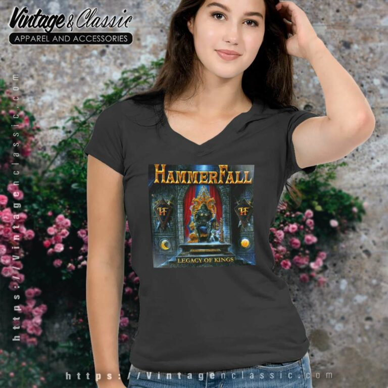 Hammerfall Shirt Legacy Of Kings V Neck TShirt Hammerfall Shirt Legacy Of Kings V Neck TShirt