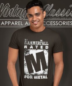 Hammerfall Shirt Rated M For Metal T Shirt