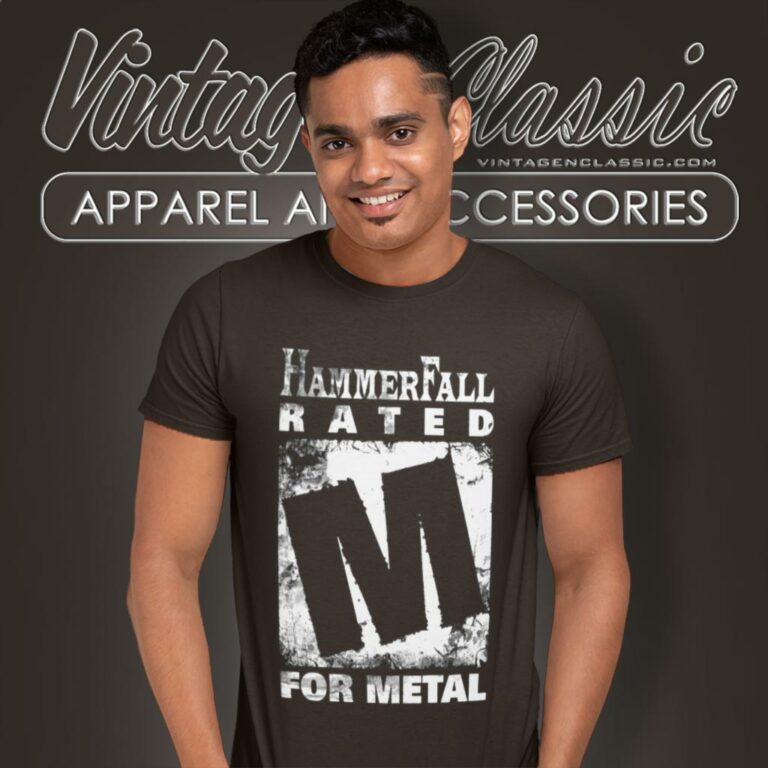 Hammerfall Shirt Rated M For Metal T Shirt Hammerfall Shirt Rated M For Metal T Shirt